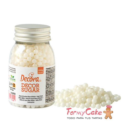 [2081163] Perlas de azucar blanco brillante 100gr DECORA