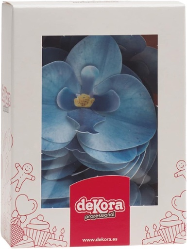 [126151] Orquideas de oblea color azul 10uds DEKORA
