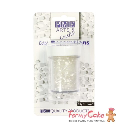 [GF147] Copos purpurina blanca 7gr PME