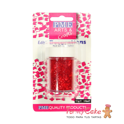 [GF141] Copos purpurina roja 7gr PME