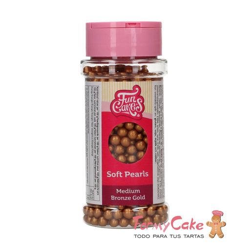 [F53370] Perlas bronce dorado 60gr FUNCAKES