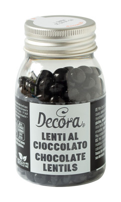[2081198] Mini perlas de chocolate con leche - negras - 80gr DECORA