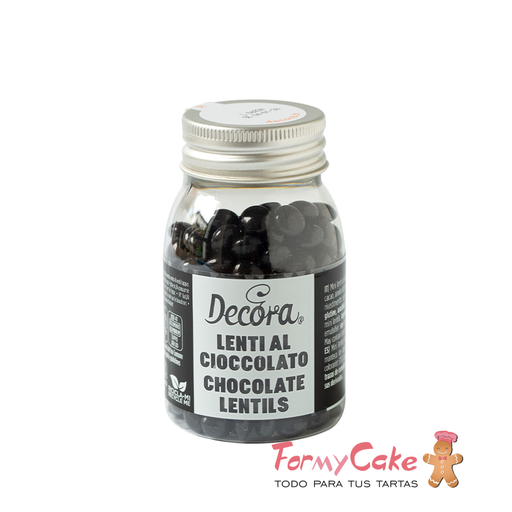 [2081198] Mini perlas de chocolate con leche - negras - 80gr DECORA