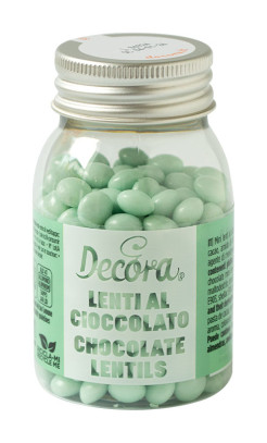[2081195] Mini perlas de chocolate con leche - verde menta - 80gr DECORA