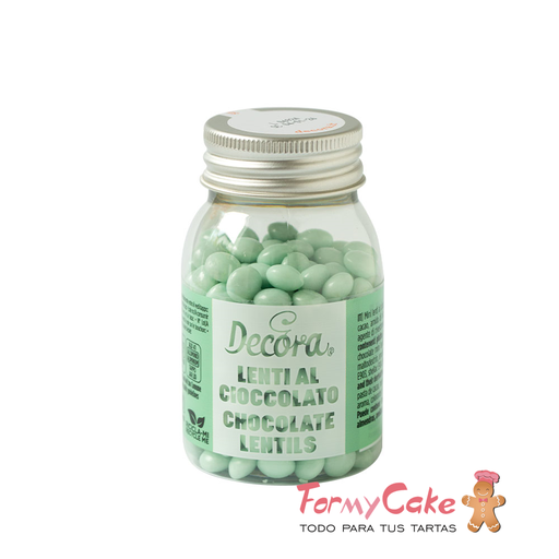 [2081195] Mini perlas de chocolate con leche - verde menta - 80gr DECORA