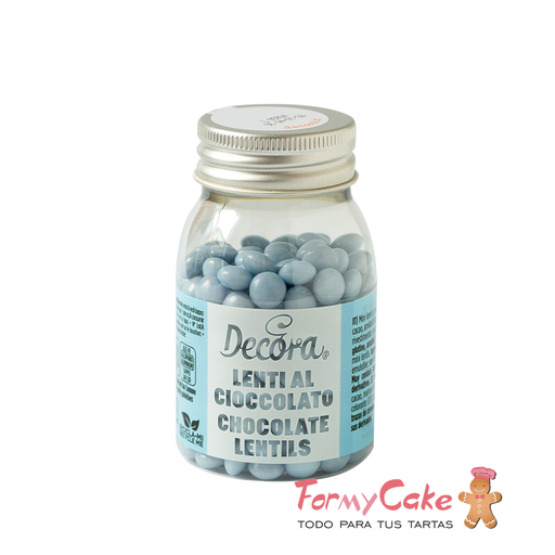 [2081197] Mini perlas de chocolate con leche - turquesa - 80gr DECORA