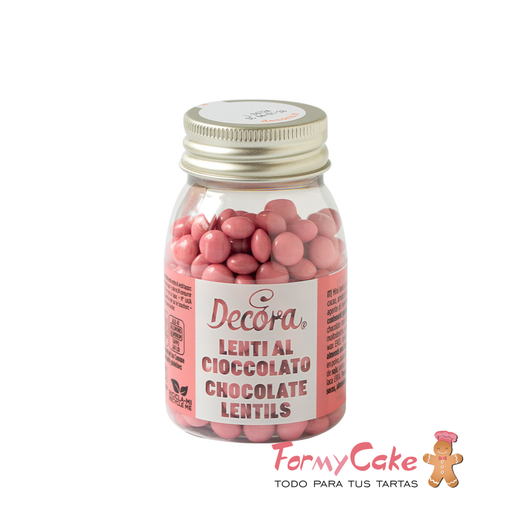 [2081188] Mini perlas de chocolate con leche - rosa melocotón - 80gr DECORA