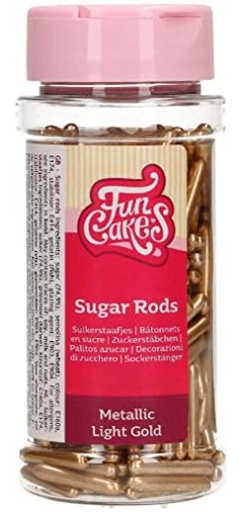 [F52600] Palitos de azucar xl dorado metalizada 70gr FUNCAKES