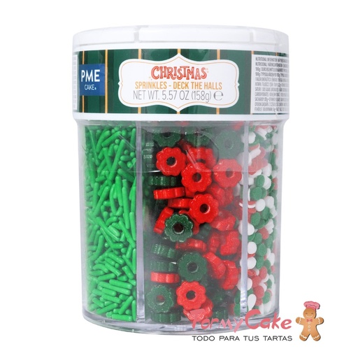 [CH24SX041] Sprinkle navidad 6 en 1 figuritas navideñas 158g PME
