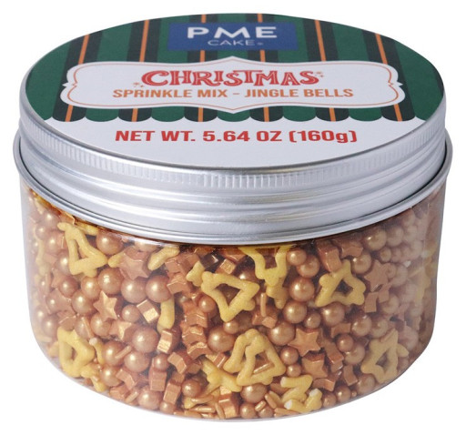 [CH24SKS050] Sprinkle navidad campanas doradas 160g PME