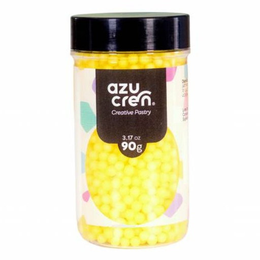 [AZ01614] Bola amarillo pastel 4mm 90g. AZUCREN