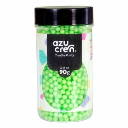 [AZ01618] Bola verde pastel 4mm 90g. AZUCREN