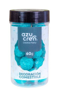 [AZ01923] Bolas de azucar blue glitter 60g. AZUCREN