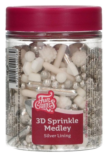 [F53680] Sprinkle medley 3d - silver lining - 70g FUNCAKES