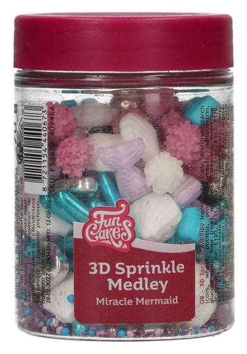 [F53670] Sprinkle medley 3d - miracle mermaid- 70g FUNCAKES