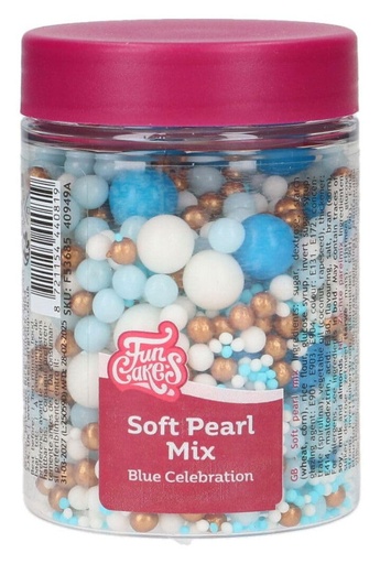 [F53685] Soft pearls mix blue celebración 80g FUNCAKES