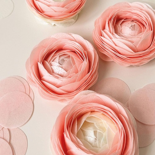 [0321130] Obleas finas de colores 10uds decora | papel comestible para FLORES