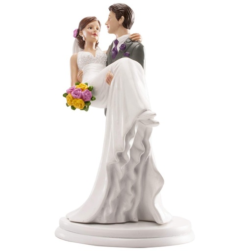 [305067] Figura para tarta boda "mujer en brazos" 20cm DEKORA