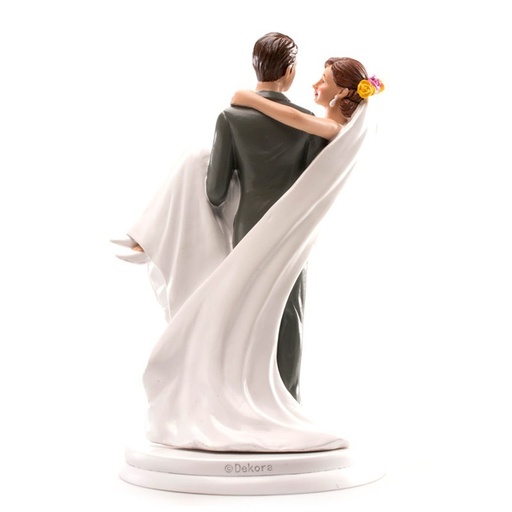 [305067] Figura para tarta boda "mujer en brazos" 20cm DEKORA