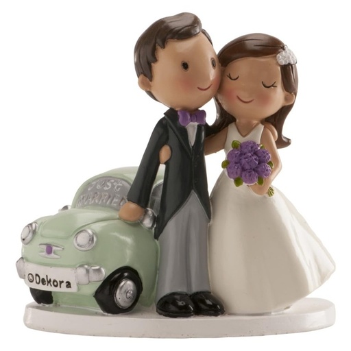 [305072] Figura para tarta boda coche "just married" 11,5cm DEKORA