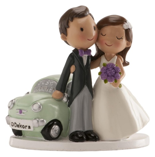 [305072] Figura para tarta boda coche "just married" 11,5cm DEKORA