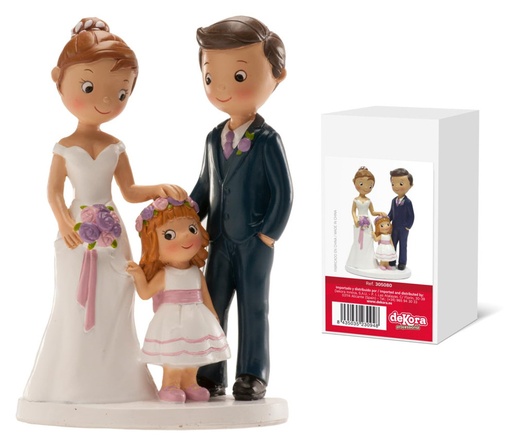 [305080] Figura para tarta boda "con niña" 16cm DEKORA