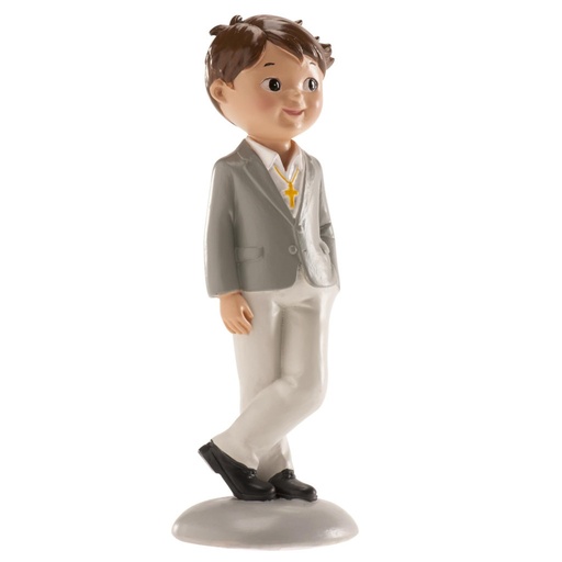 [315105] Figura para tarta comunión niño traje gris DEKORA