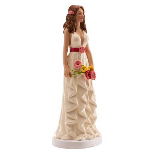 [305082] Figura para tartas de boda mujer ramo margaritas DEKORA