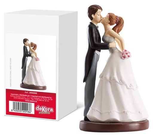 [305000] Figura para tarta de boda "dándose un beso" DEKORA