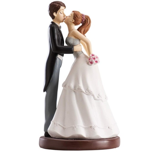 [305000] Figura para tarta de boda "dándose un beso" DEKORA