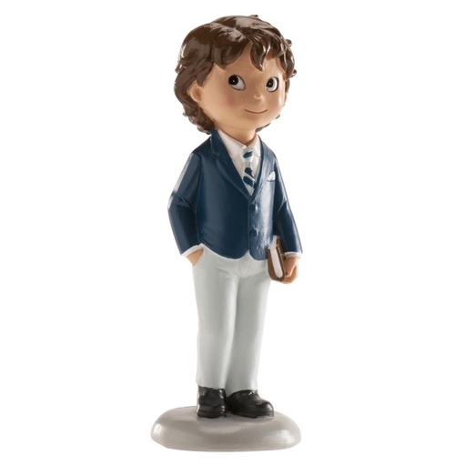 [315101] Figura para tarta de comunión niño traje azul PEDRO
