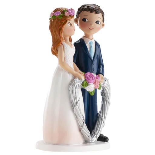 [305103] Figura para tarta de boda corazón 16cm DEKORA