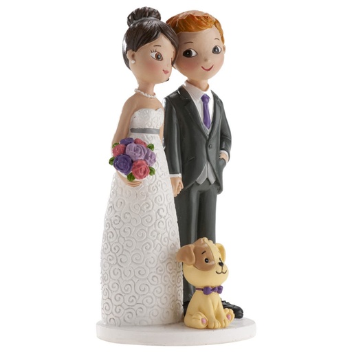 [305104] Figura para tarta de boda con perro 16cm DEKORA