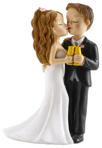 [305120] Figura para tarta boda "copa y beso" DEKORA