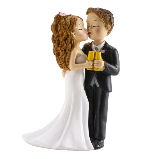 [305120] Figura para tarta boda "copa y beso" DEKORA