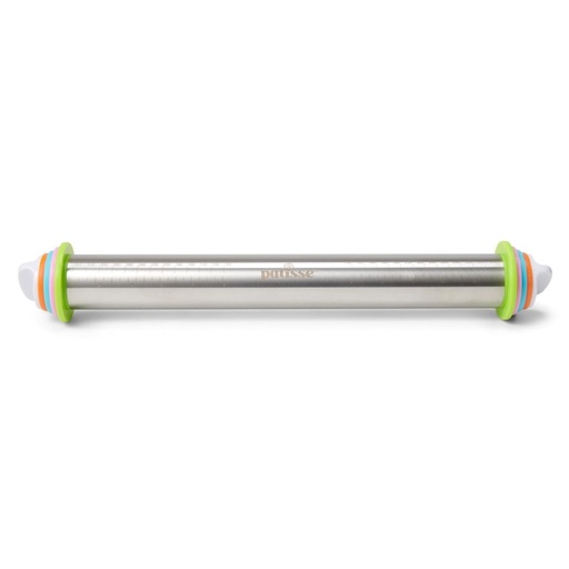 [P02065] Rodillo de acero inoxidable con anillos espaciadores PATISSE