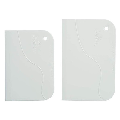 [9271080] Set de espátulas para cobertura, plástico, blanco, 2 ud. DECORA