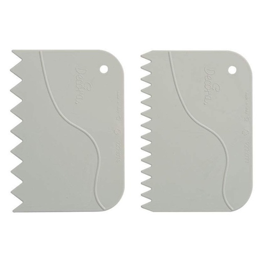 [9271081] Set de espátulas dentadas de plástico 2 ud. DECORA