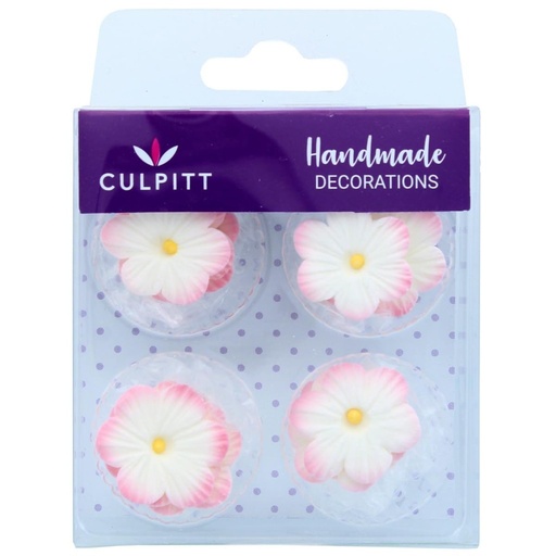 [C298] Flores rosas de azúcar 12ud CULPITT