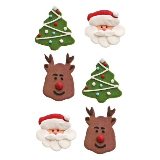 [0500351] Decoración de azúcar de navidad 6ud DECORA