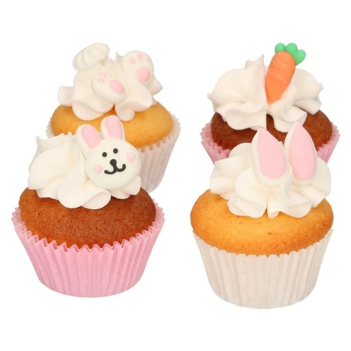 [F50260] Decoración azucar conejitos 8ud FUNCAKES
