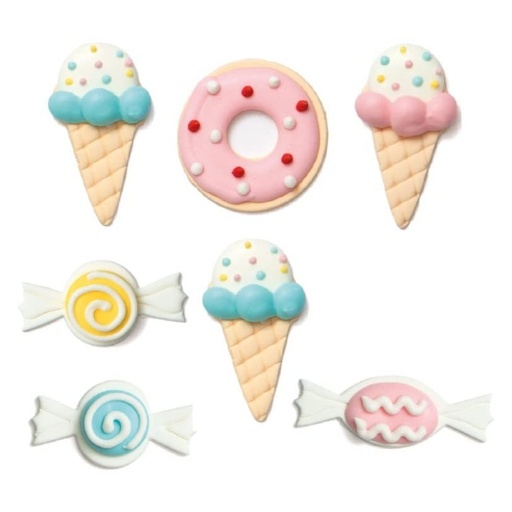 [0500397] Figuritas de azúcar sweets 7ud DECORA