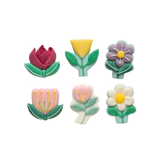 [0500453] Flores de primavera de azúcar 6ud DECORA