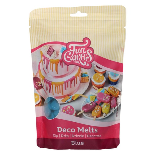 [F25155] Chips de chocolate Deco melts azul 250gr FUNCAKES