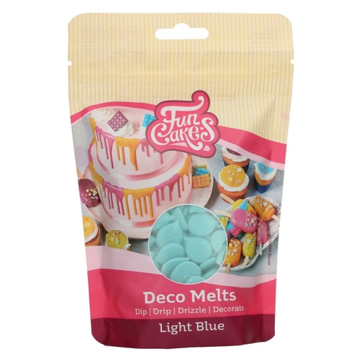 [F25160] Chips de chocolate Deco melts azul claro 250gr FUNCAKES