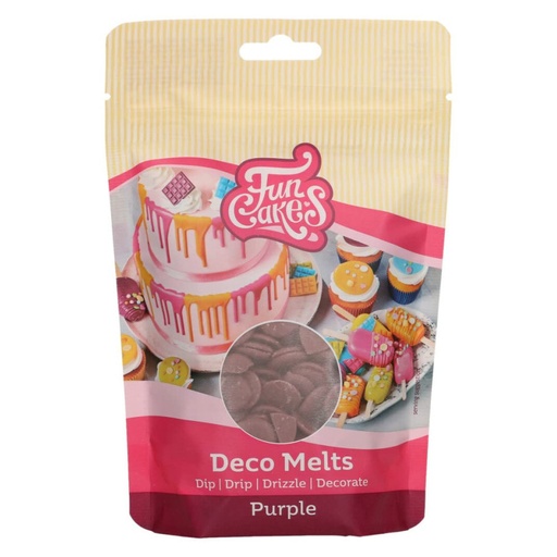 [F25145] Chips de chocolate Deco melts morado 250gr FUNCAKES