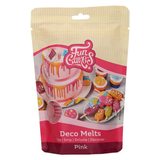[F25125] Chips de chocolate Deco melts rosa 250gr FUNCAKES