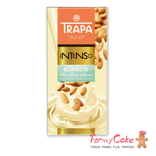 [023208] Tableta chocolate blanco con almendra 175gr TRAPA