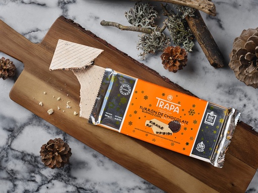 [040059] Turrón chocolate blanco con galleta120gr TRAPA