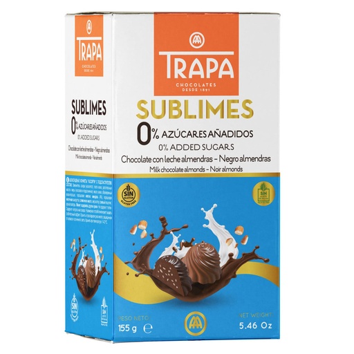 [000170] Bombones sublimes 0% azucares añadidos 155gr TRAPA